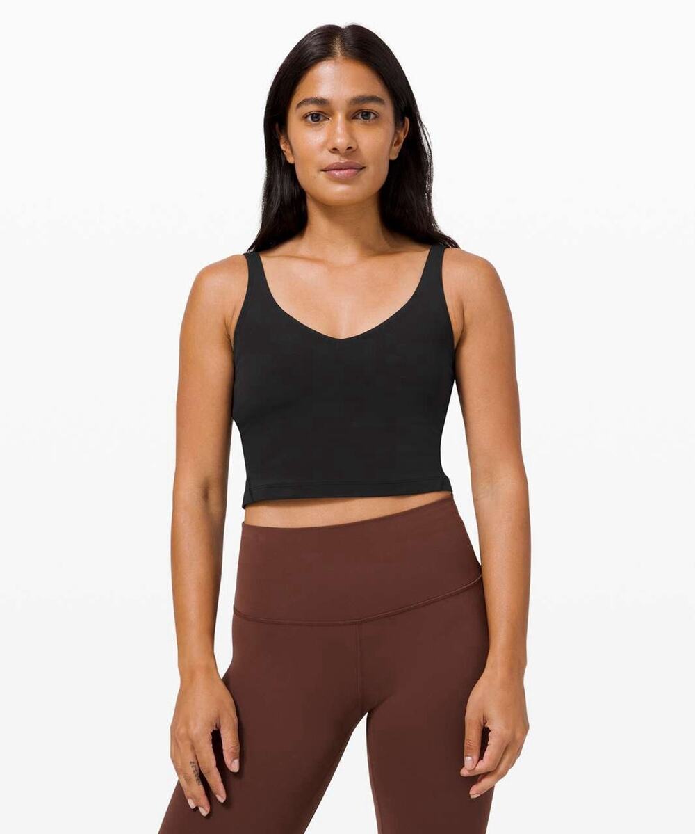 Lululemon Align Tank Top Black Athletic Workout Gym Built in Bra Womens 8